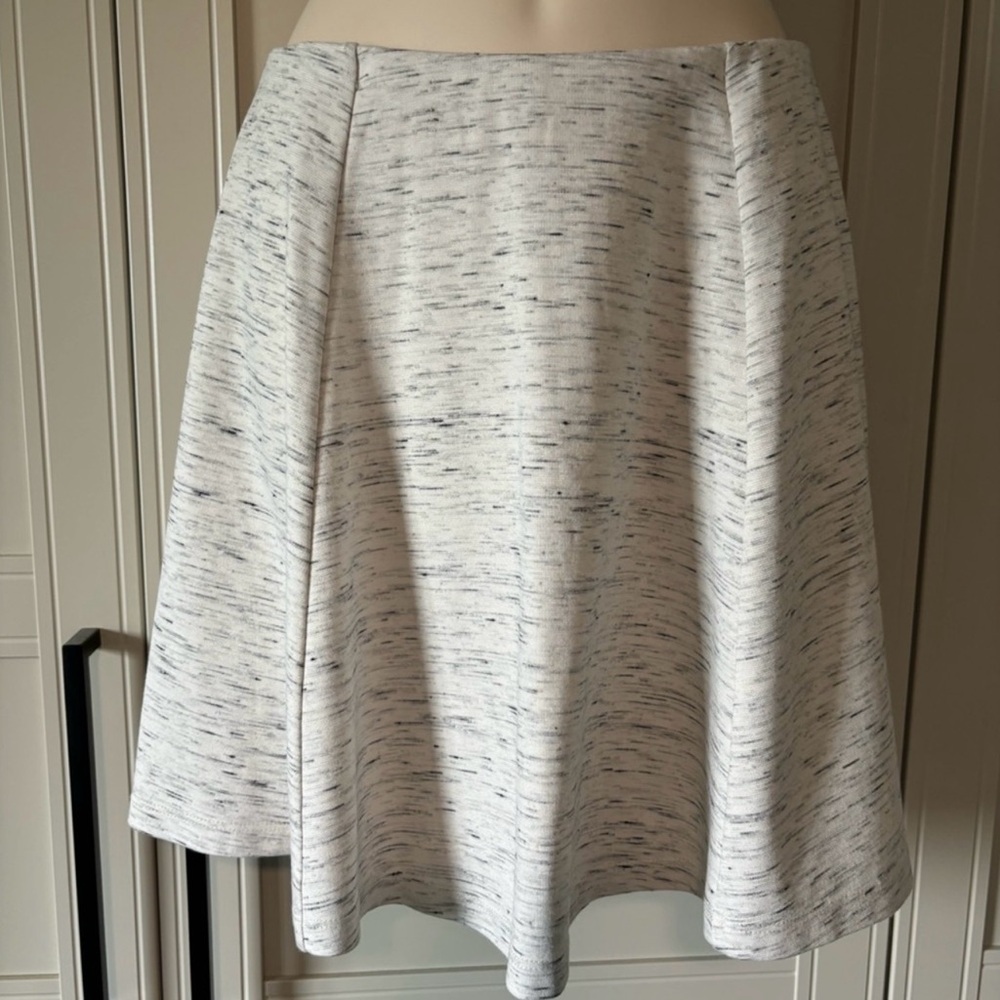 Dynamite Gray and White A-Line Mini Skirt